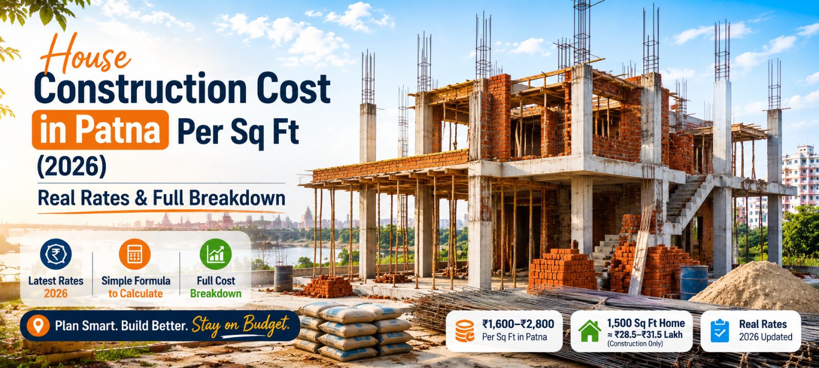 House Construction Cost in Patna Per Sq Ft (2026): Real Rates & Full Breakdown